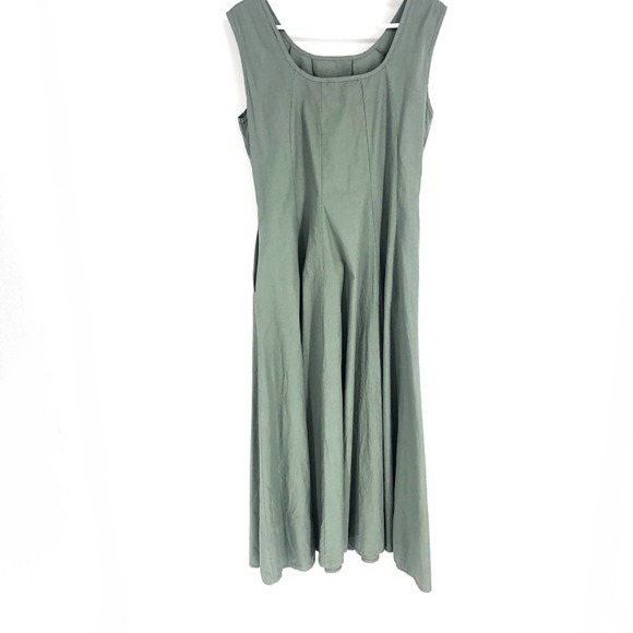 Amici by Baci Green Sleeveless Maxi Dress w/ Pockets Sz Large - Picture 5 of 6